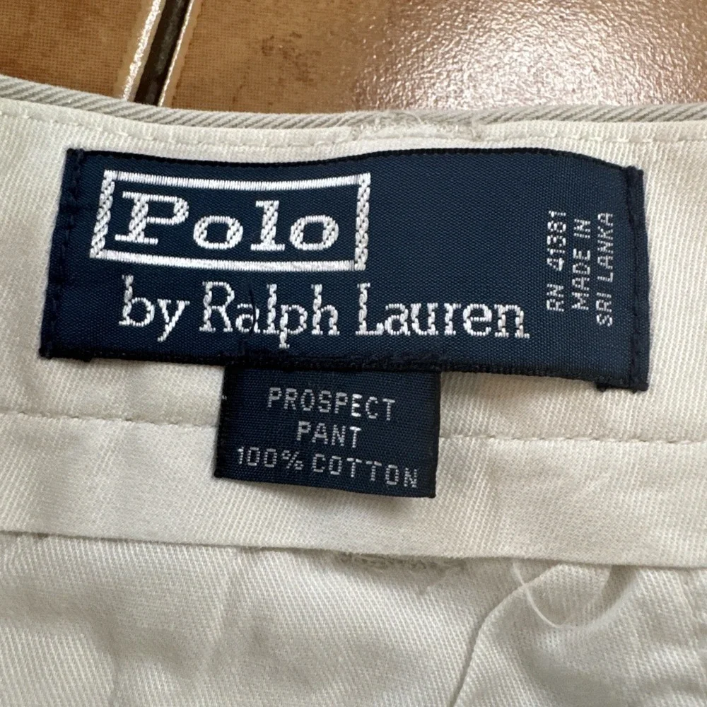 Polo Ralph‎ Lauren Prospect Pants Mens Sz 36 x 27 Beige Vintage Chino Twill
